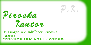 piroska kantor business card